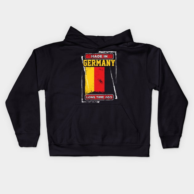 Germany Flag Born Distressed Novelty Gift Kids Hoodie by ChicagoBoho